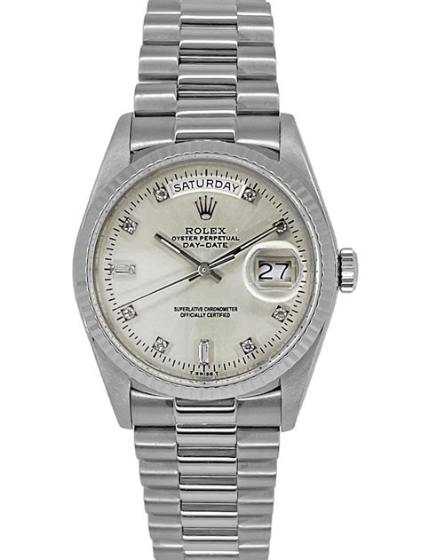 rolex day date silver gold